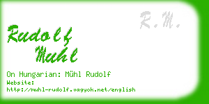 rudolf muhl business card
